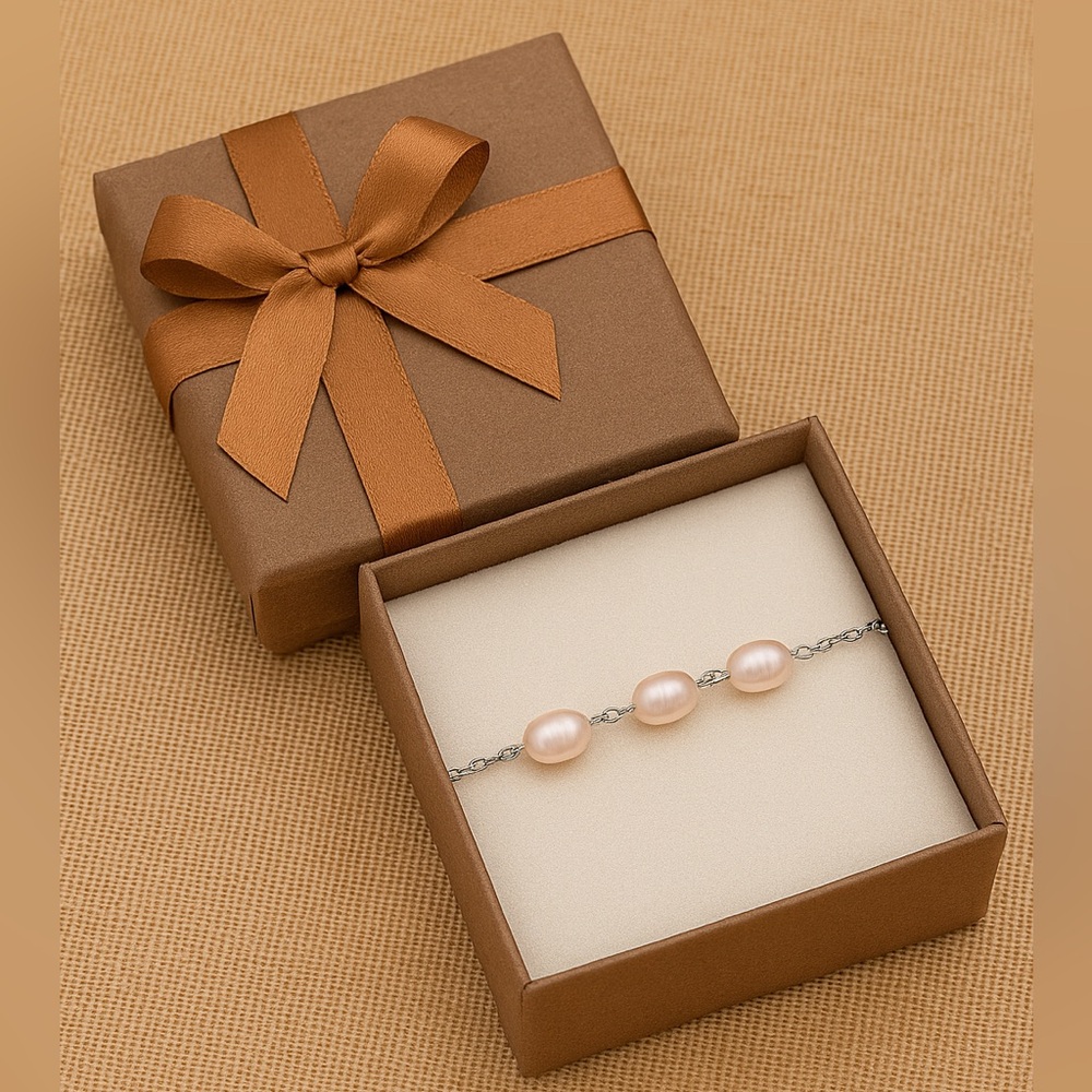 Dainty Freshwater Pearl Drop Bracelet – Elegant & Minimalist Charm - Picture 3 of 5